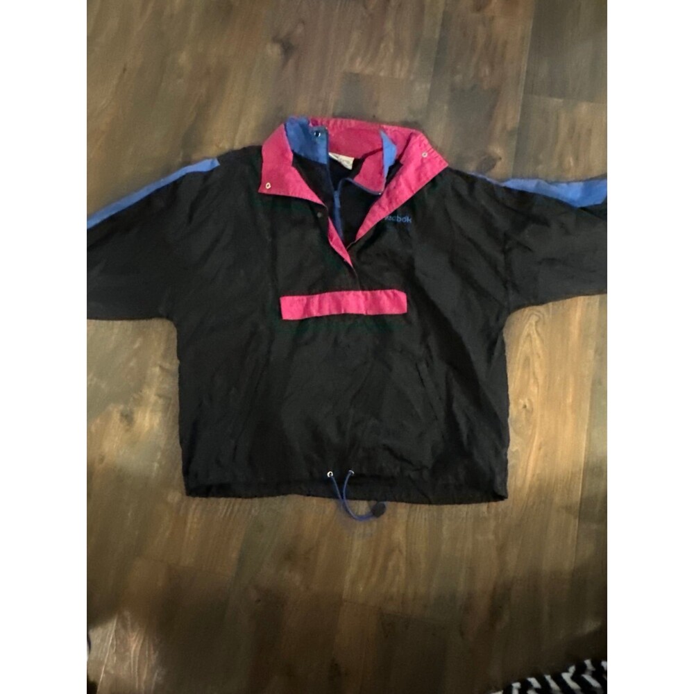 Pink, Black, and Blue Reebok Unisex Jacket Size L